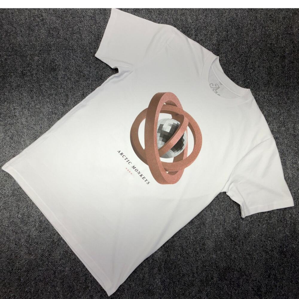 Arctic Monkeys North American Tour 2023 T Shirt White Graphic Tee Medium